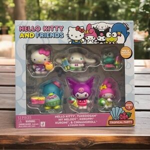 Hello Kitty Tropical Party Playset - Pink, Blue, White